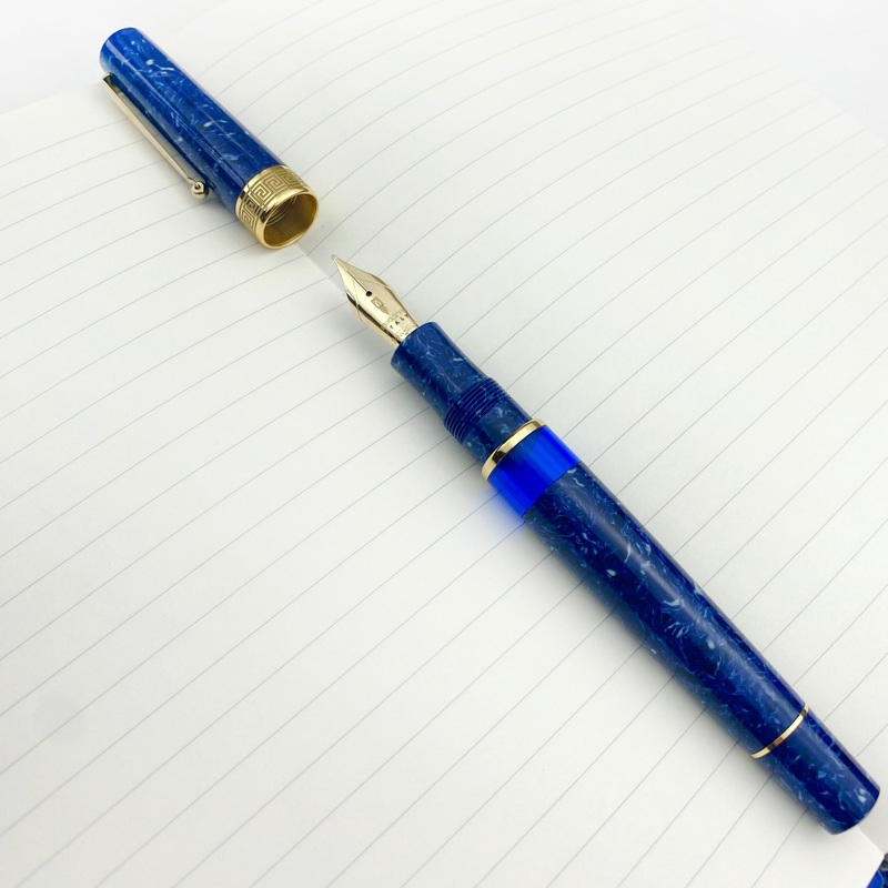 Delta Fountain Pen – Lapis Blue – Rosegold Trim (Limited Edition) Extra Fine