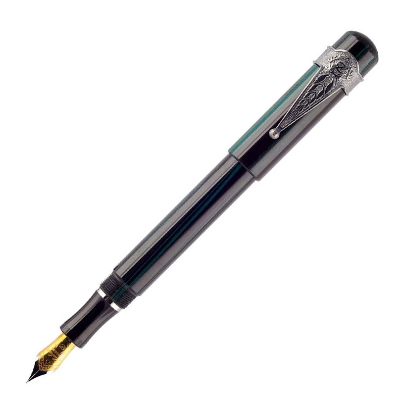 Laban Ebonite Fountain Pen – Green CT Medium