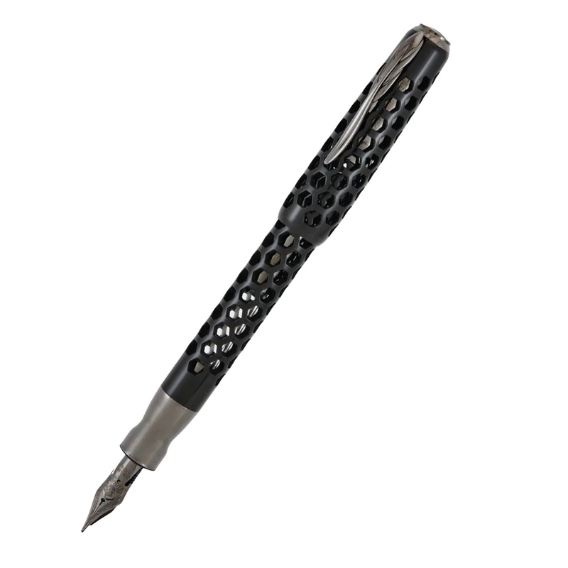 Pineider Honeycomb Limited Edition Fountain Pen, Black Knight Fine