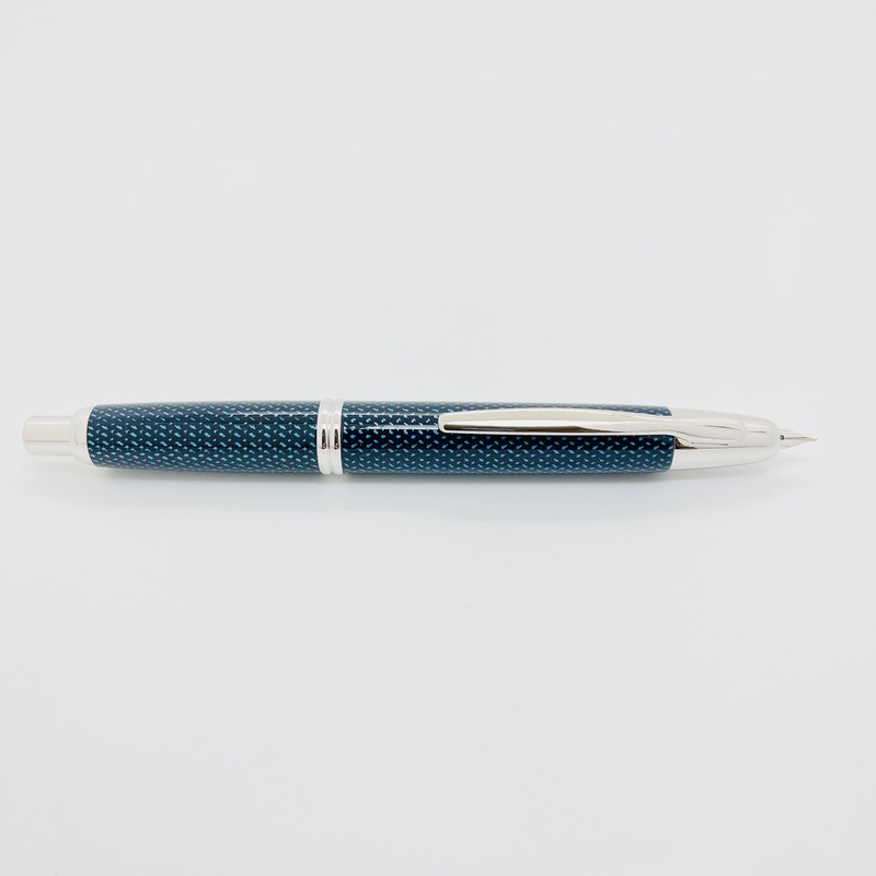 Pilot Vanishing Point Fountain Pen Blue Carbonesque Fine