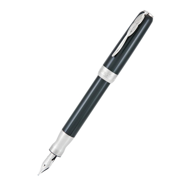 Pineider La Grande Bellezza Gemstones Fountain Pen –  Hematite Gray Extra Fine
