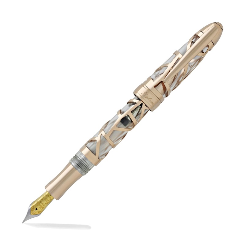 Laban 300 Skeleton Fountain Pen in Rose Gold Medium