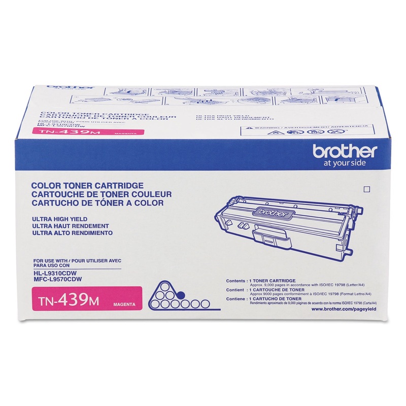 Brother TN439M Original Ultra High Yield Laser Toner Cartridge – Magenta – 1 Each – 9000 Pages