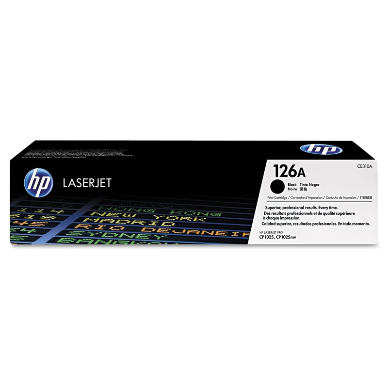 HP 126A, (CE310A) Black Original LaserJet Toner Cartridge