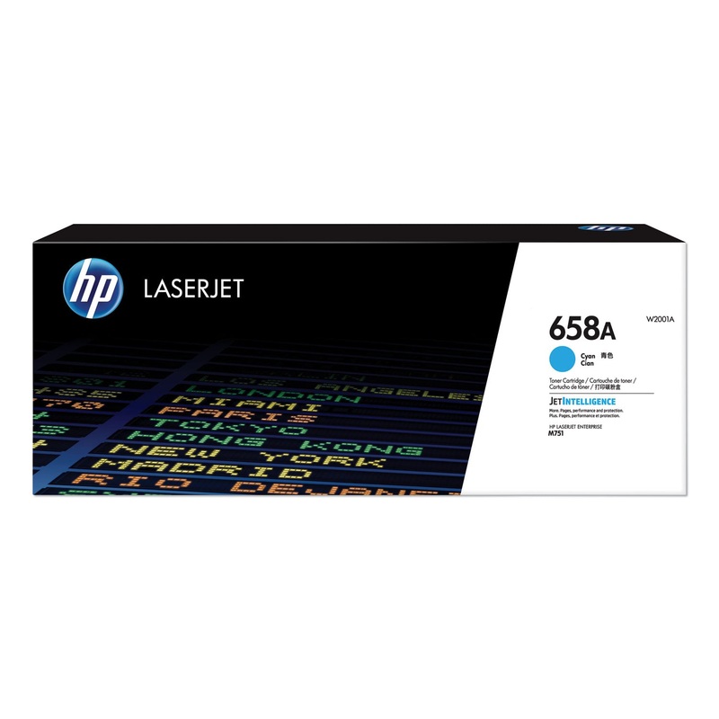 HP 658A, (W2001A) Cyan Original LaserJet Toner Cartridge