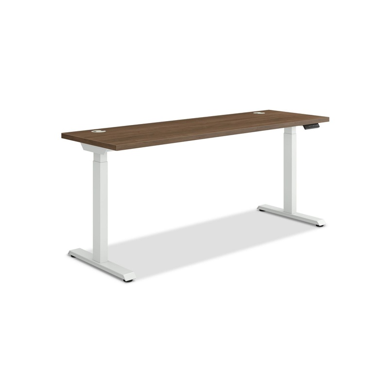 Coordinate Height Adjustable Desk Bundle 2-Stage, 70″ x 22″ x 27.75″ to 47″, PinnacleDesigner White, Ships in 7-10 Bus Days
