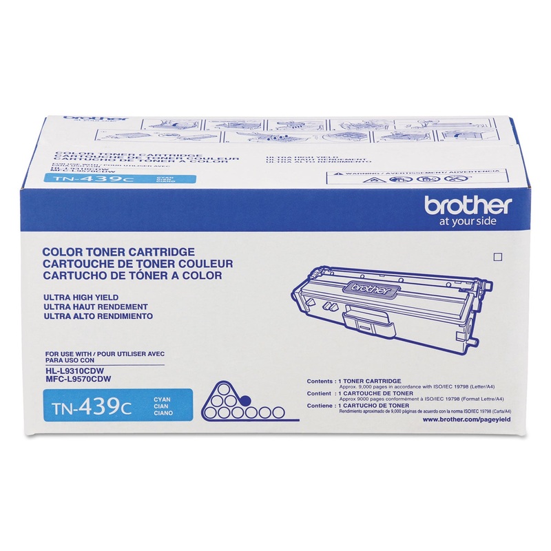 Brother TN439C Original Ultra High Yield Laser Toner Cartridge – Cyan – 1 Each – 9000 Pages