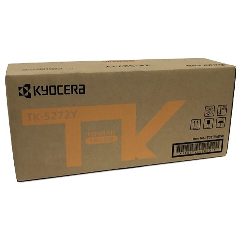 Kyocera TK-5272Y Original Laser Toner Cartridge – Yellow – 1 Each – 6000 Pages