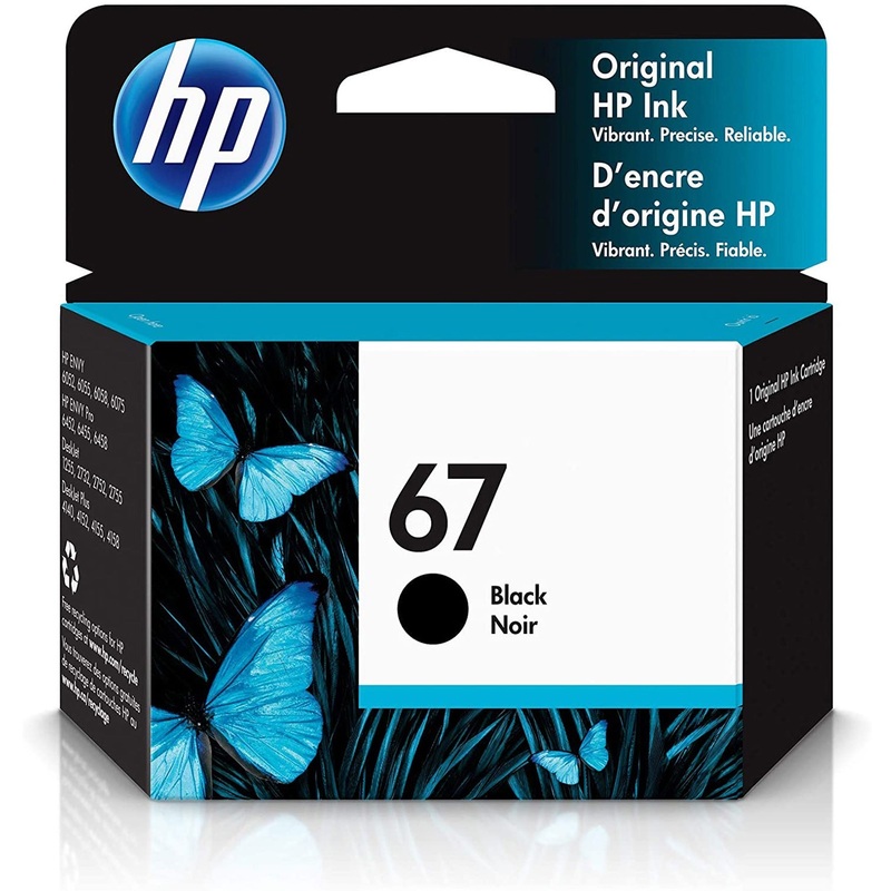 HP 67 Original Standard Yield Inkjet Ink Cartridge – Black – 1 Each – 120 Pages