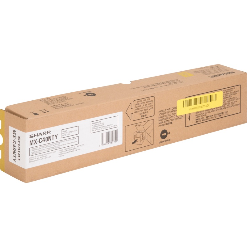 Sharp MX-C40NTY Original Toner Cartridge – Laser – 10000 Pages – Yellow