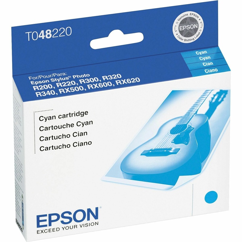 Epson T0482 Original Ink Cartridge – Inkjet – Cyan – 1 Each
