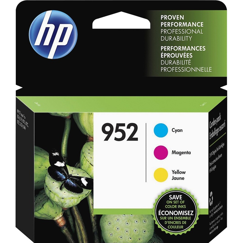 HP 952, (N9K27AN) 3-Pack Cyan/Magenta/Yellow Original Ink Cartridges
