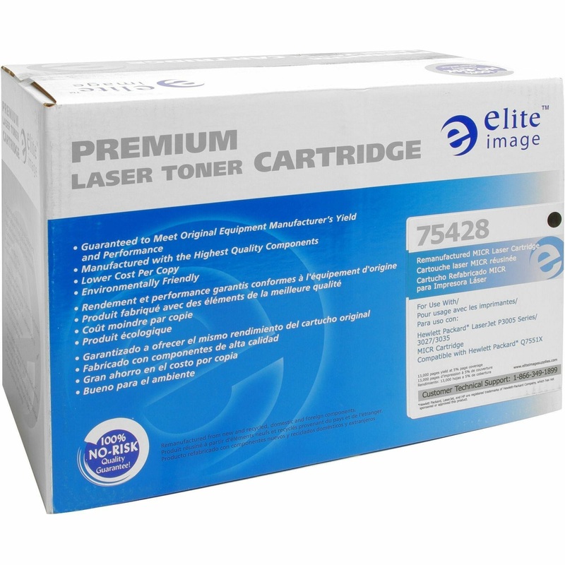 Elite Image Remanufactured MICR Toner Cartridge – Alternative for HP 51A (Q7551A) – Laser – 6500 Pages – Black – 1 Each