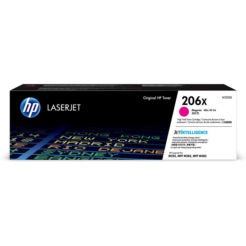 HP 206X Original High Yield Laser Toner Cartridge – Magenta – 1 Each – 2450 Pages