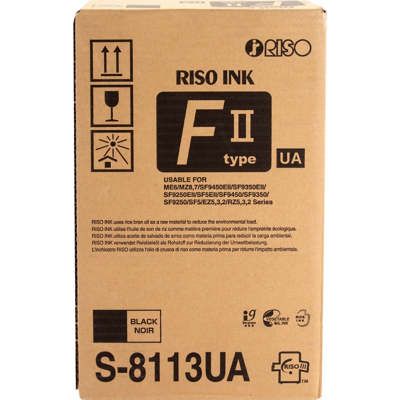 Riso Original Inkjet Ink Cartridge – Black – 2 / Carton – 20000 Pages