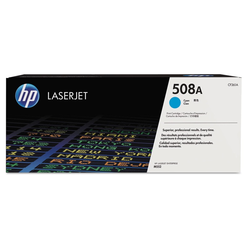 HP 508A, (CF361A) Cyan Original LaserJet Toner Cartridge
