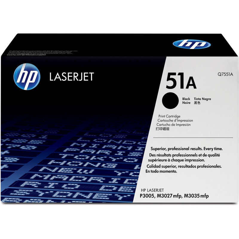 HP 51A (Q7551A) Original Laser Toner Cartridge – Single Pack – Black – 1 Each – 6500 Pages