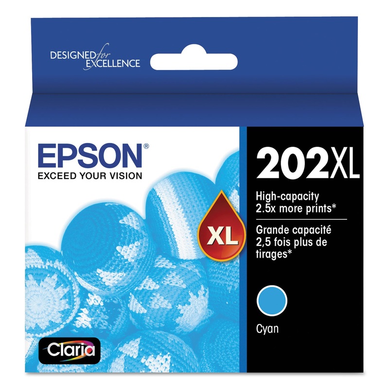 T202XL220-S (202XL) Claria High-Yield Ink, 470 Page-Yield, Cyan