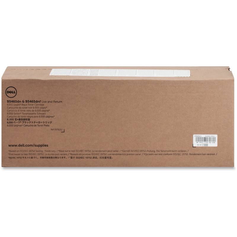 Dell Original Laser Toner Cartridge – Black – 1 Each – 6000 Pages