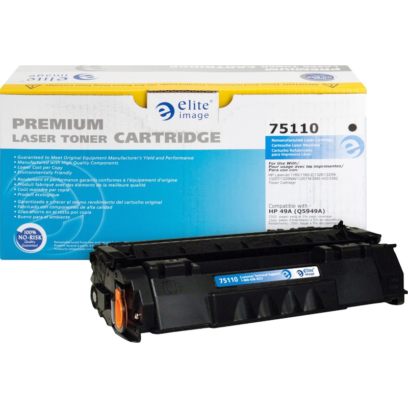 Elite Image Remanufactured Toner Cartridge – Alternative for HP 49A (Q5949A) – Laser – 2500 Pages – Black – 1 Each