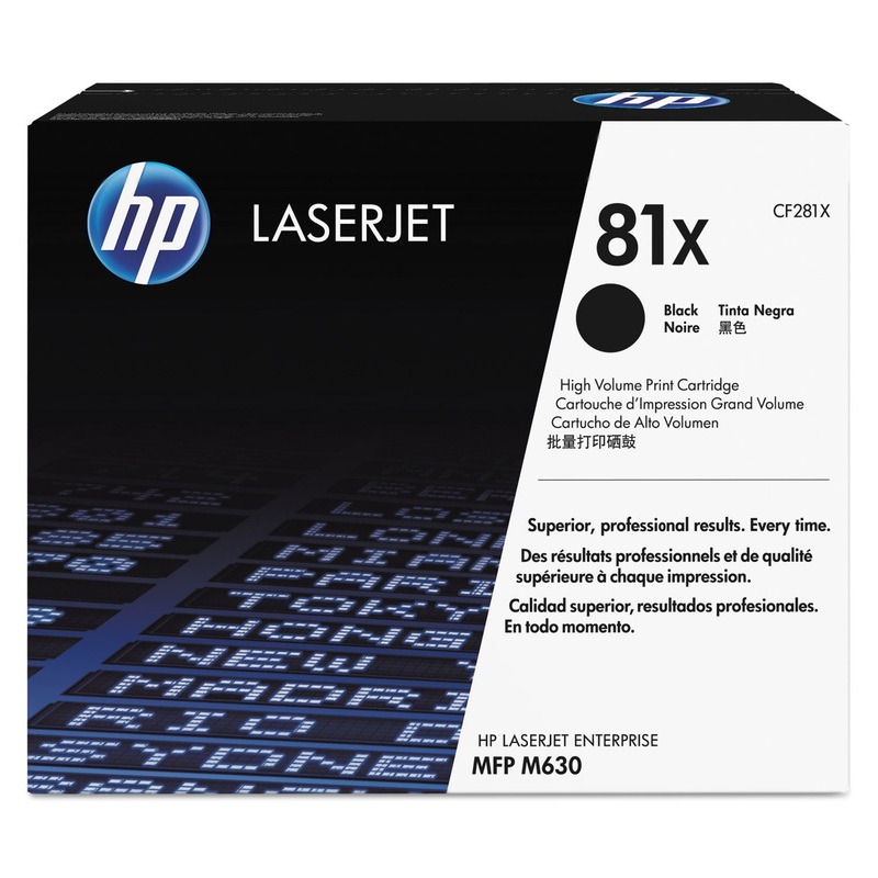 HP 81X, (CF281X) High-Yield Black Original LaserJet Toner Cartridge