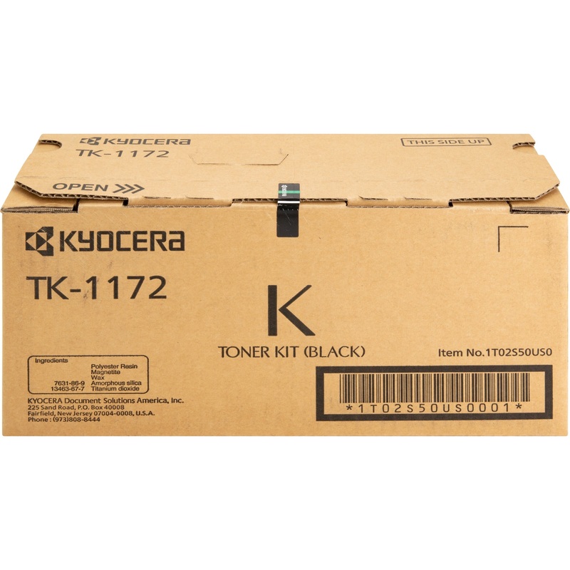 Kyocera TK-1172 Original Laser Toner Cartridge – Black – 1 Each – 7200 Pages
