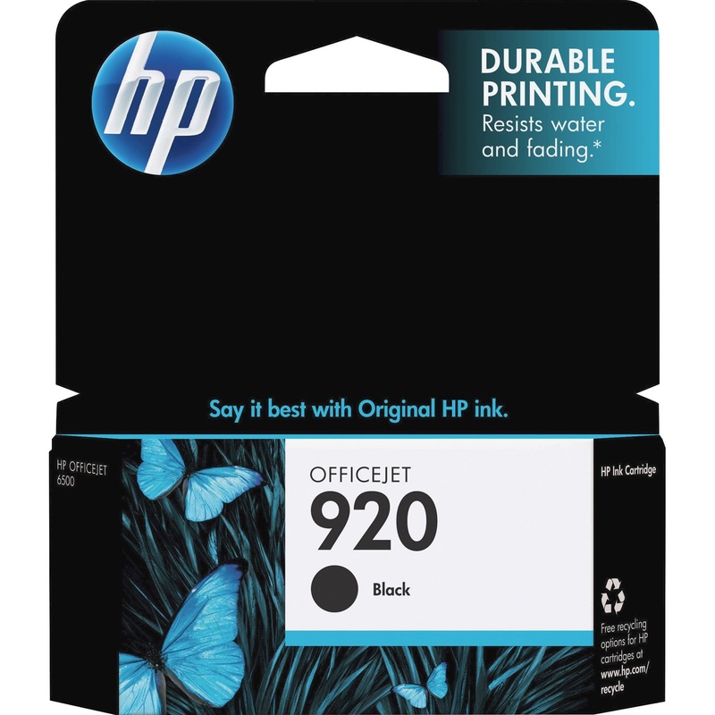 HP 920 (CD971AN) Original Inkjet Ink Cartridge – Black – 1 Each – 420 Pages