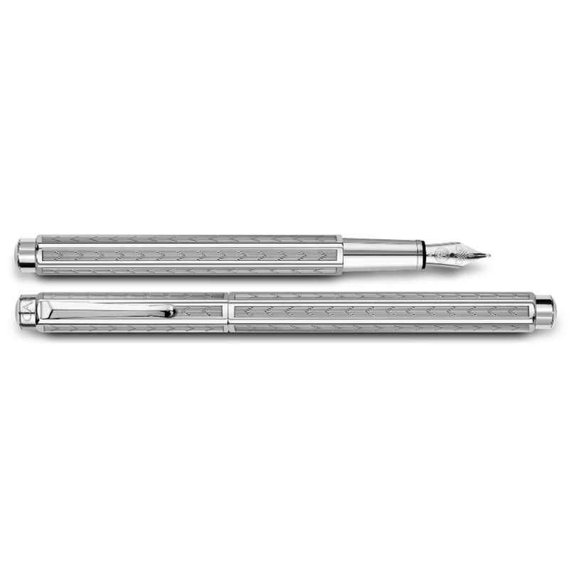 Caran d’Ache Platinum-Coated ECRIDOR CHEVRON Fountain Pen