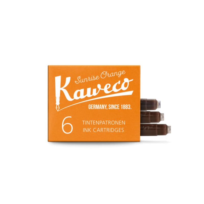 Kaweco Ink Cartridges 6-Pack Sunrise Orange
