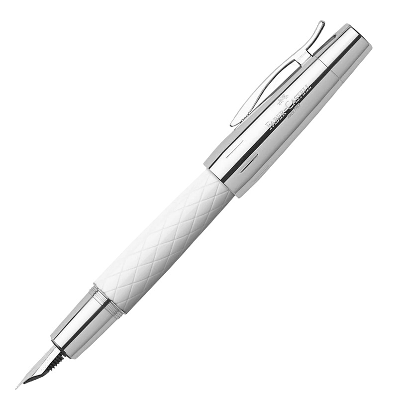 Faber-Castell E-Motion White Rhombus Fountain Pen Extra Fine
