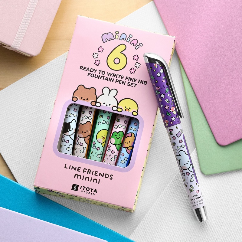 Itoya Blade Fountain Pen – LINE FRIENDS Set Fine