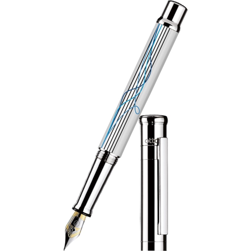 Otto Hutt Design 4 Fountain Pen – Scribble – Steel Nib Extra-Fine