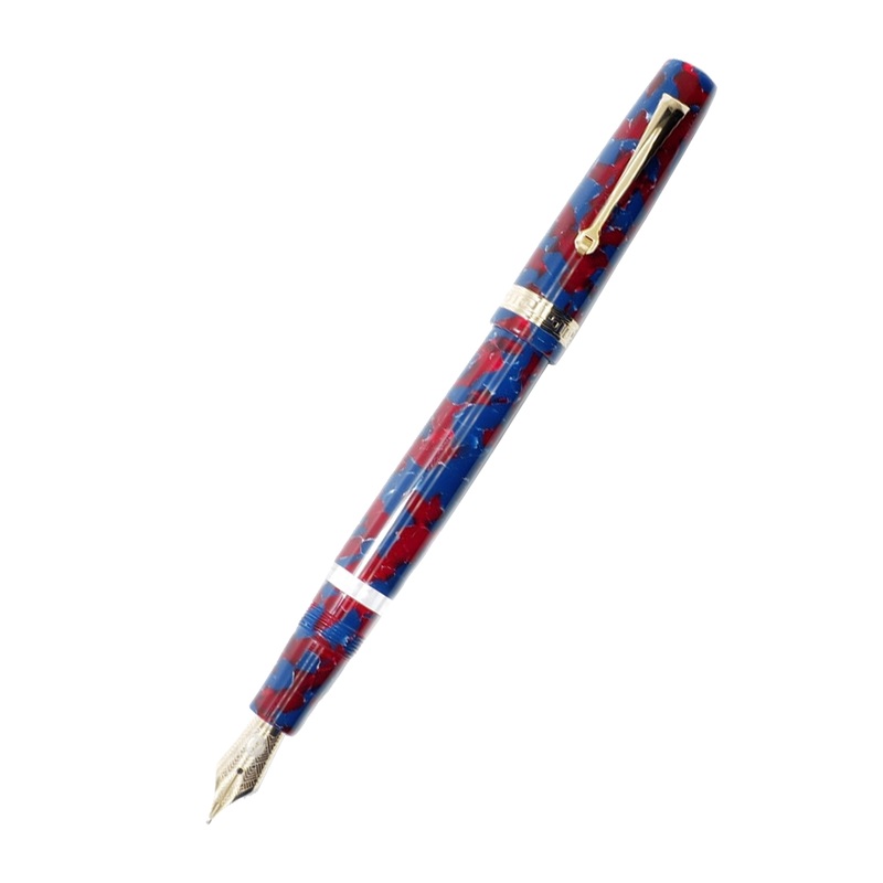 Armando Simoni Club Studio Blue Coral Fountain Pen – Gold Trim Fine
