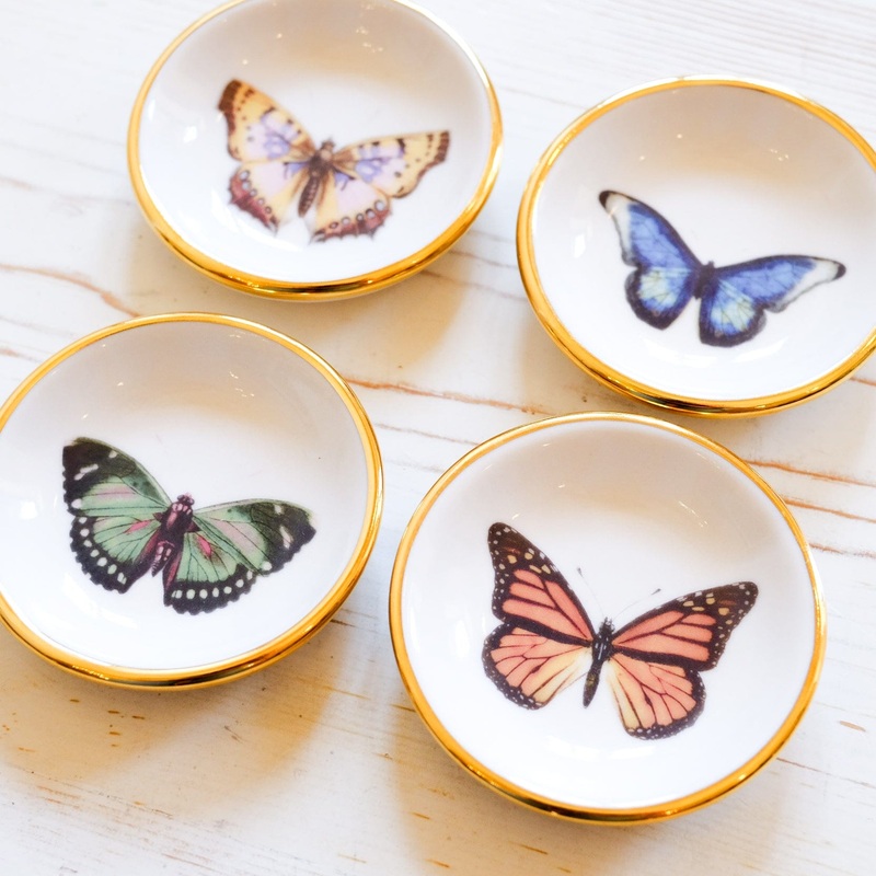 Butterfly Trinket Dish Blue Morpho