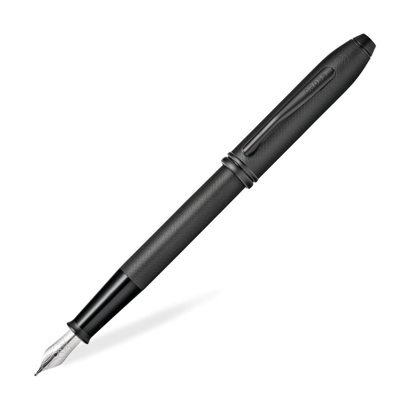 Cross Townsend Fountain Pen, Textured Black – Steel Nib Fine