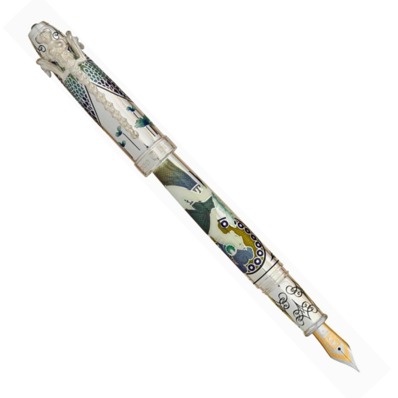 David Oscarson 25th Anniversary Slate Turqoise Fountain Pen F