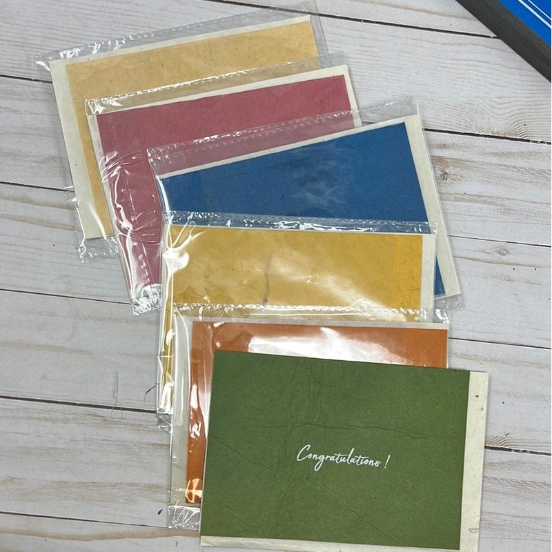 Monk Paper Congratulation Card with Natural Envelope with assortment –  pack of 6