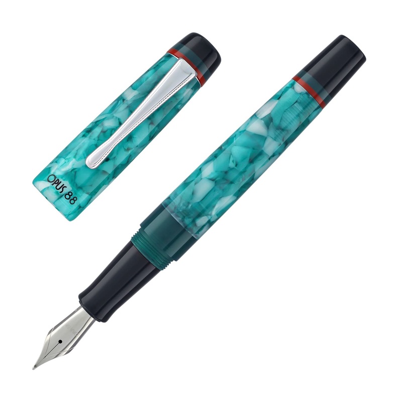 Opus 88 Minty Fountain Pen in Light Blue Medium