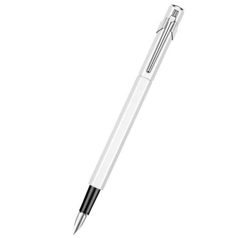 Caran D’ Ache 849 Metal Fountain Pen – White – Fine Nib