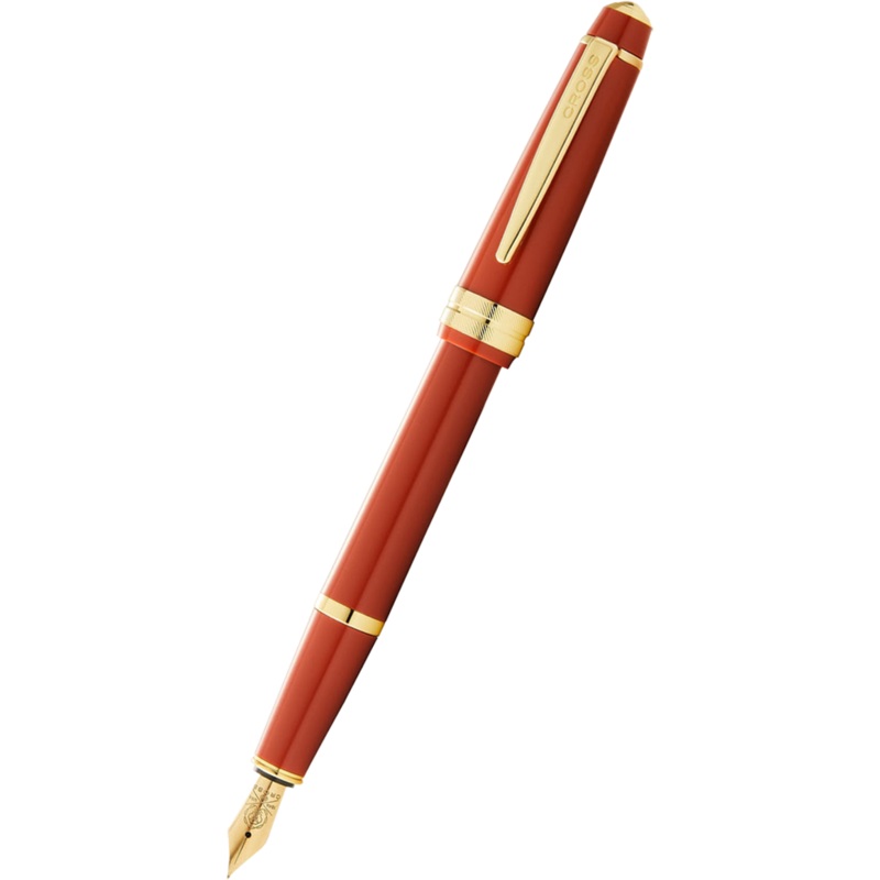 Cross Bailey Light Fountain Pen – Polished Amber – Gold Trim FF
