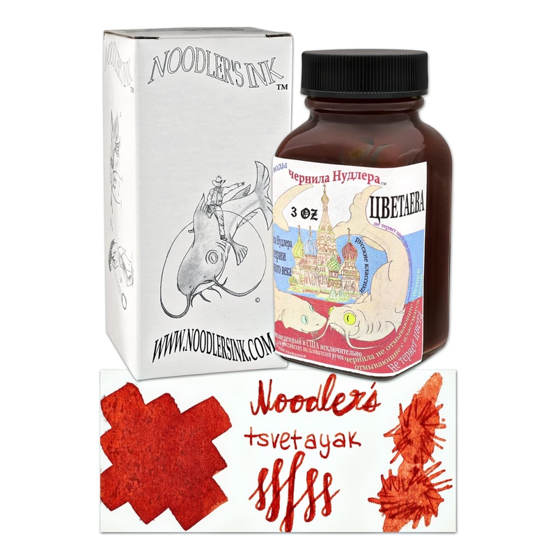 Noodler’s Russian Series Bottled Fountain Pen Ink in Tsvetayak (Red) – 3oz Bottle