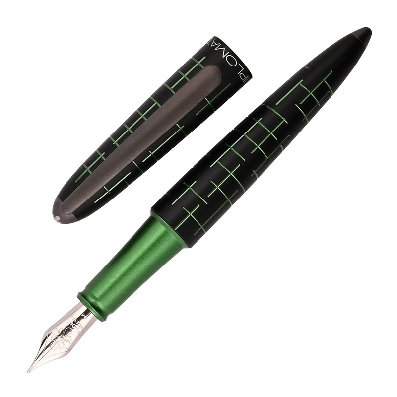 Diplomat Elox 14K Gold Fountain Pen – Matrix Black/Green Extra Fine
