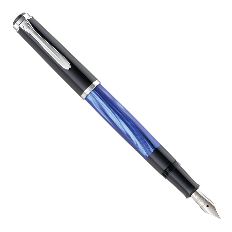 Pelikan Classic M205 Fountain Pen – Blue Marble Extra-Fine