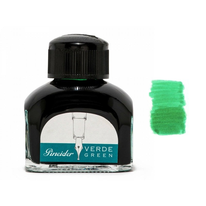 Pineider Fountain Pen Ink Bottle, 75ml Glass Bottle, Green