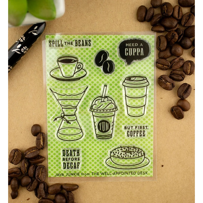 Well Appointed Desk Clear Stamp Set – Java Junkie (10 Stamp Designs)