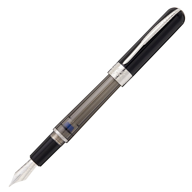 Pineider Avatar UR Twin Tank Touchdown Fountain Pen – Graphene Black Extra-Fine