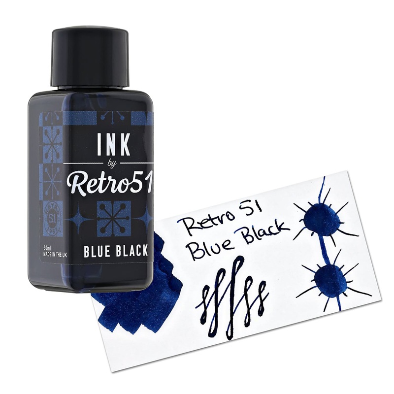 Retro 51 Fountain Pen Ink in Blue Black – 30ml