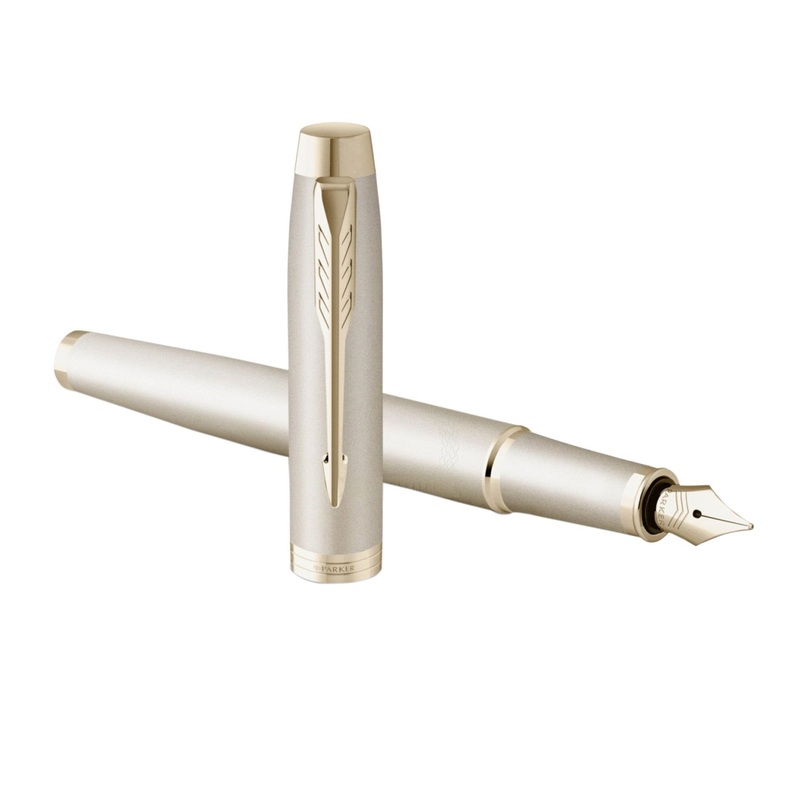 Parker IM Monochrome Fountain Pen – Champagne PVD Fine