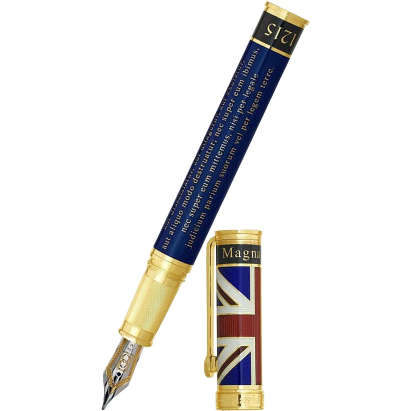 David Oscarson Magna Carta Fountain Pen – Translucent Sapphire Fine