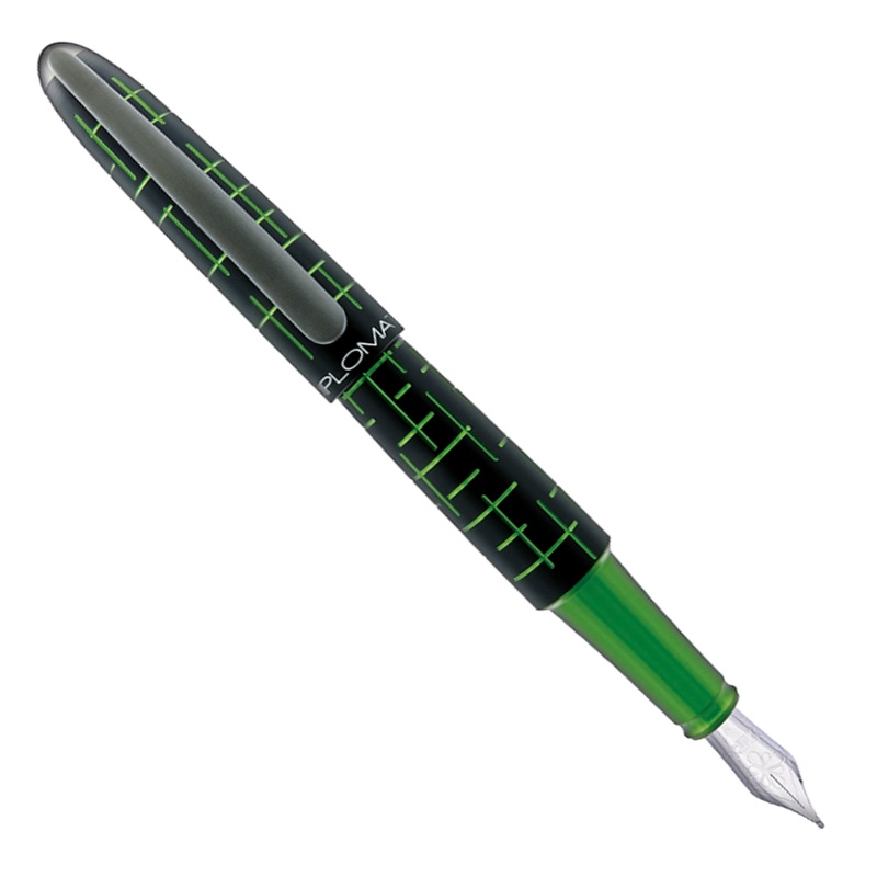 Diplomat Elox Matrix Black/Green Steel Nib – Fountain Pen EF